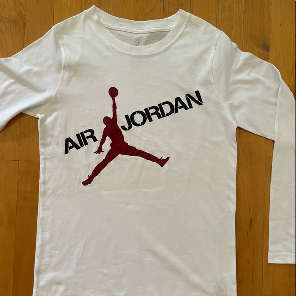 Air Jordan YOUTH Kids White long sleeve Shirt Size L (16-18) - Picture 8 of 10